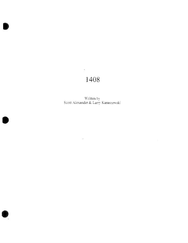 1408 screenplay first page