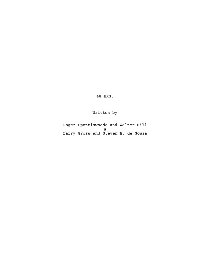 48 Hrs. screenplay first page
