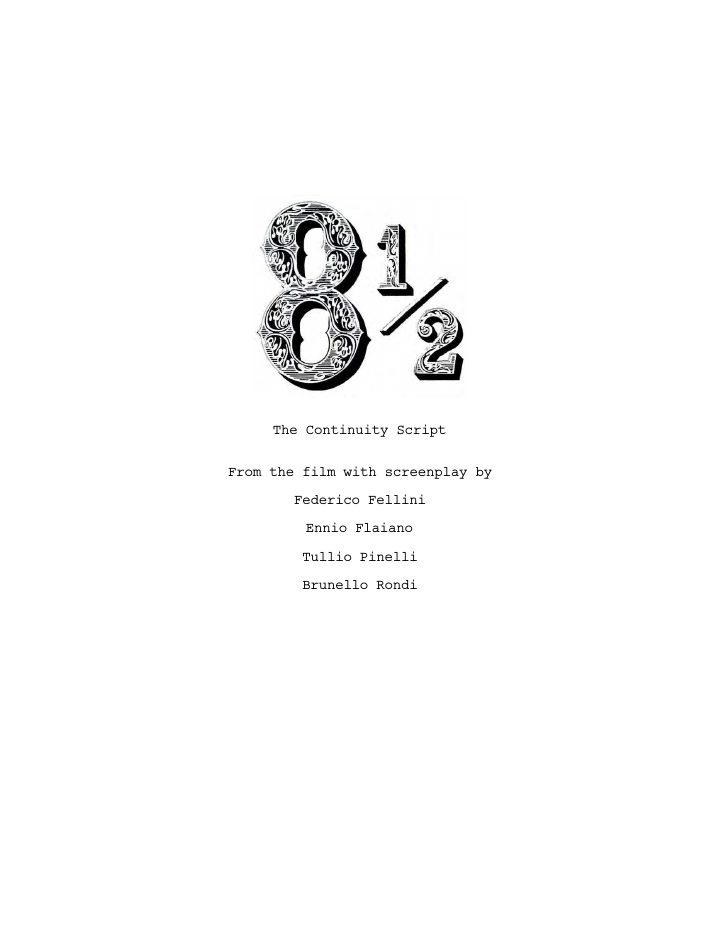 8½ screenplay first page