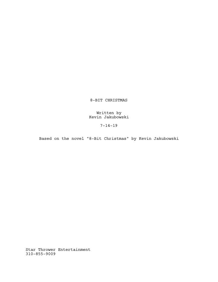 8-Bit Christmas screenplay first page