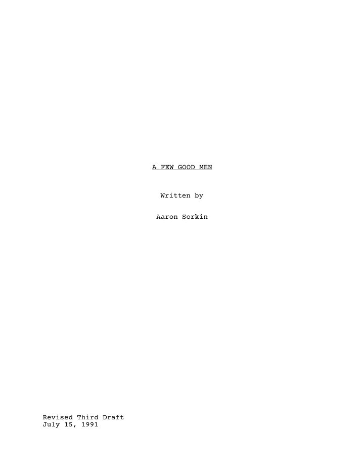 A Few Good Men screenplay first page