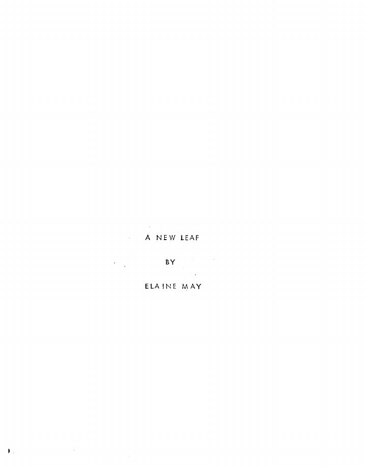 A New Leaf screenplay first page