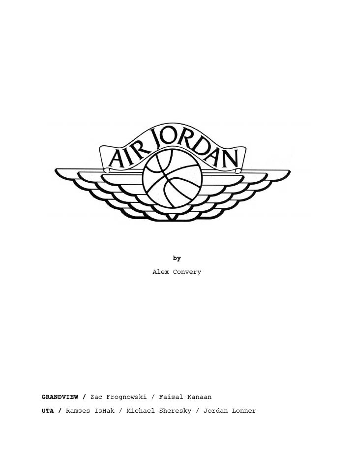 Air screenplay first page