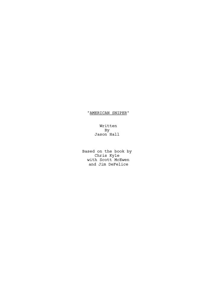 American Sniper screenplay first page