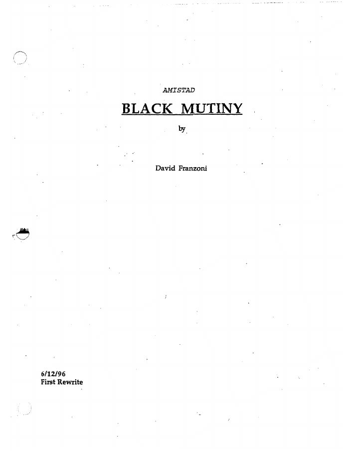 Amistad screenplay first page
