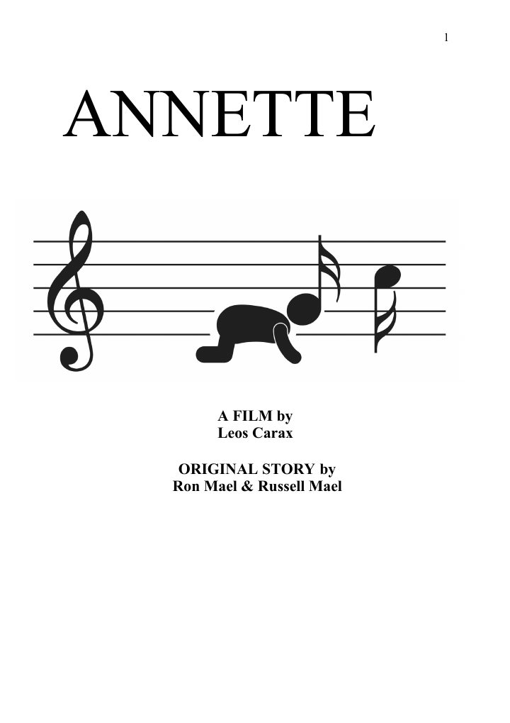 Annette screenplay first page