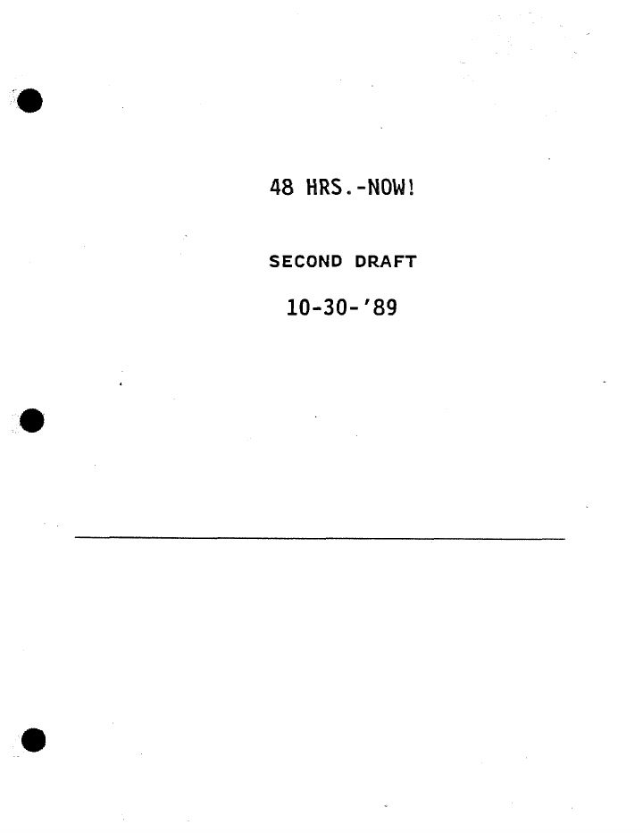 Another 48 Hrs. screenplay first page