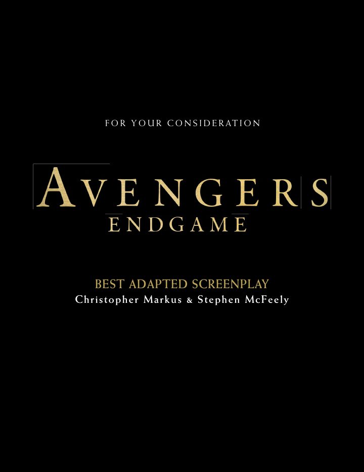 Avengers: Endgame screenplay first page