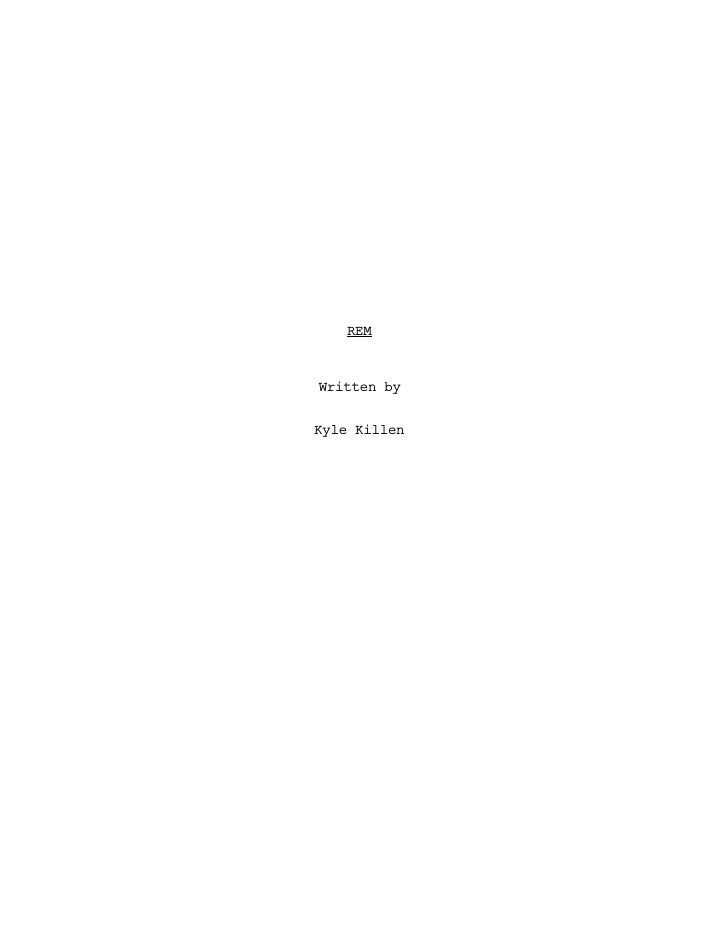 Awake: 101: Pilot screenplay first page