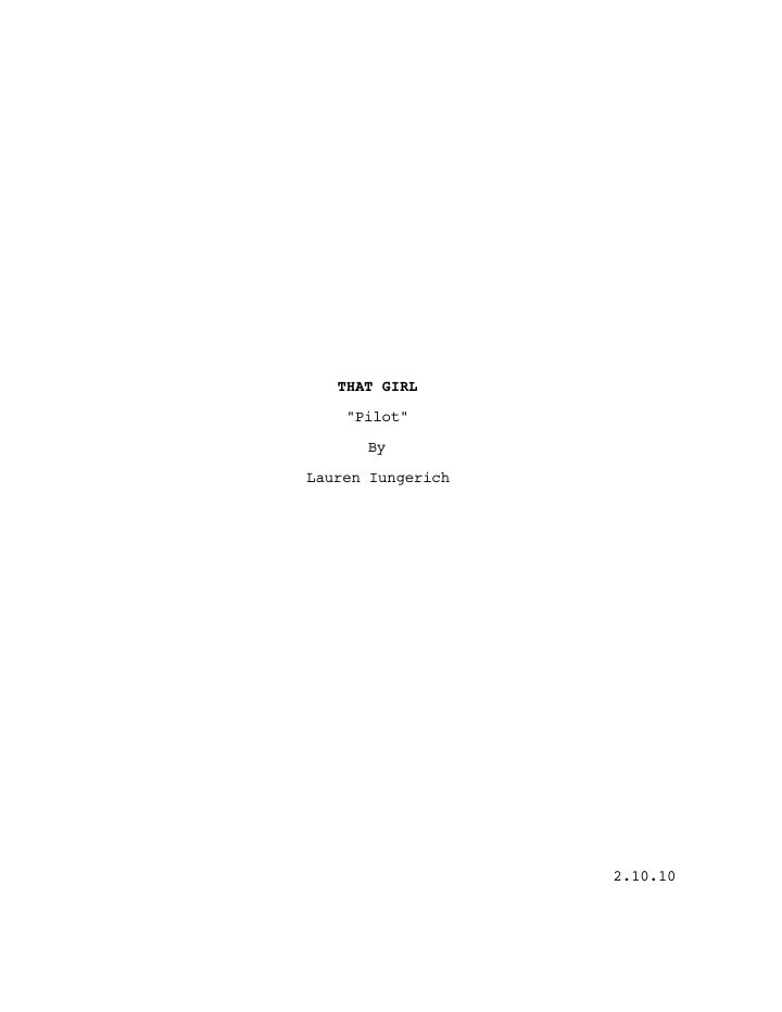 Awkward: 101: Pilot screenplay first page