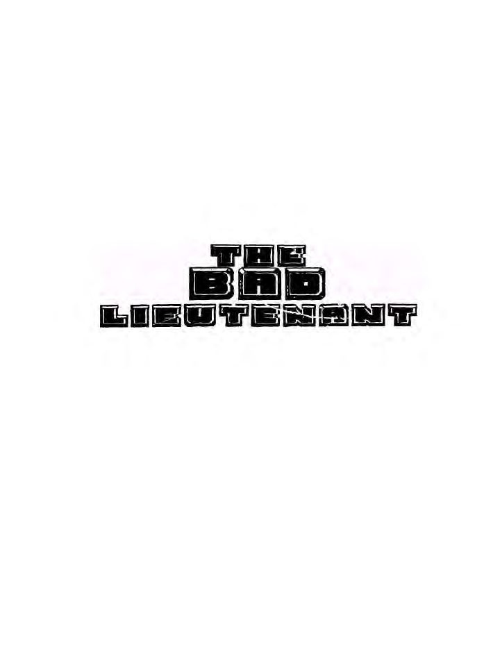 Bad Lieutenant screenplay first page