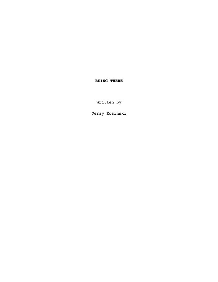 Being There screenplay first page
