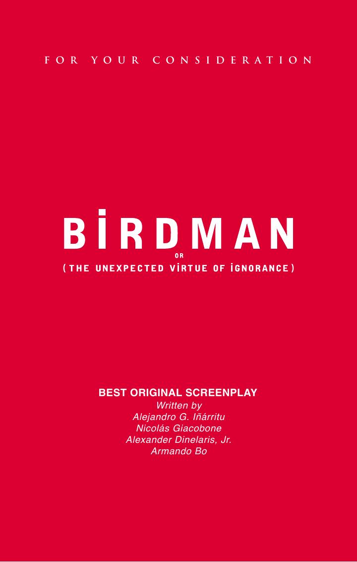Birdman (2014) screenplay PDF first page