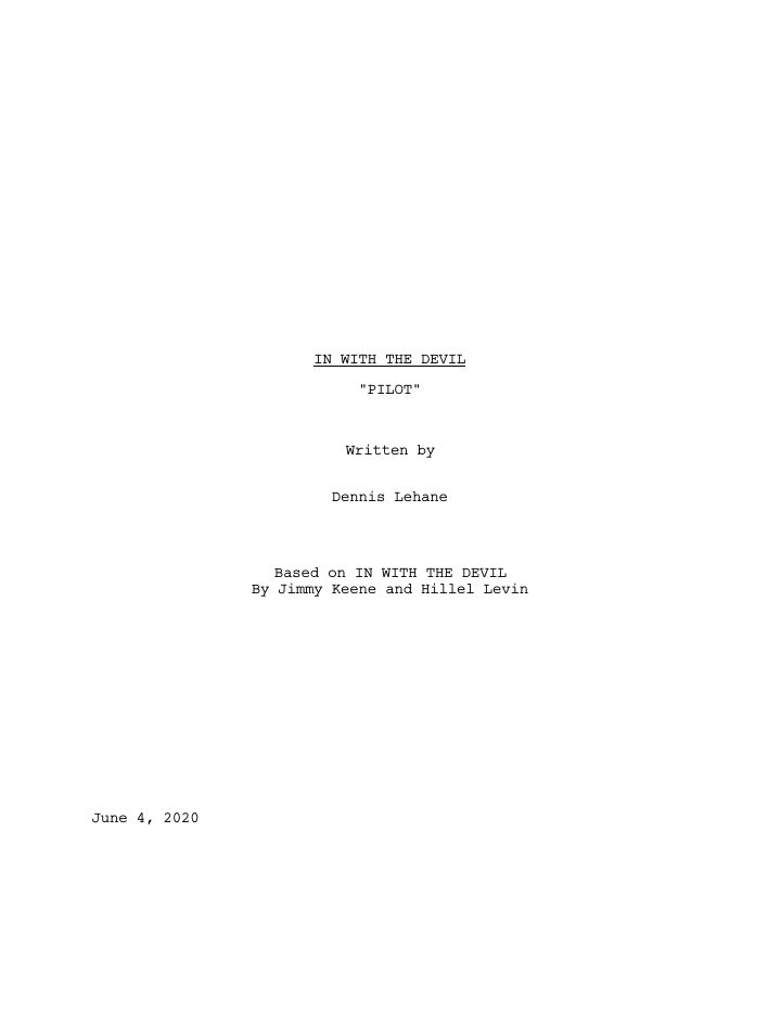 Black Bird: 101: Pilot screenplay first page
