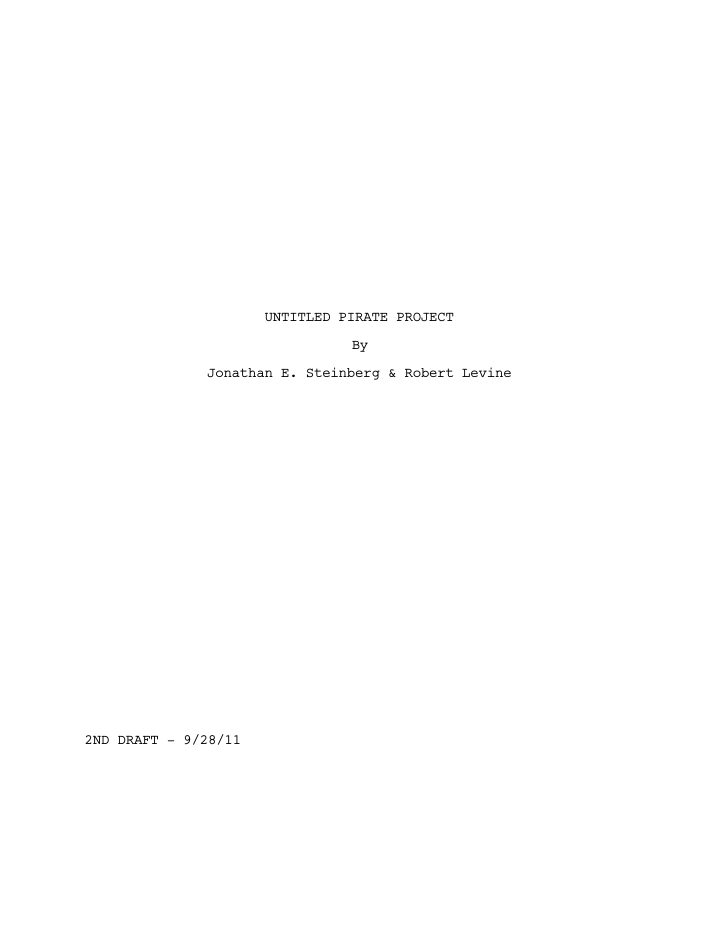 Black Sails: 101: I screenplay first page