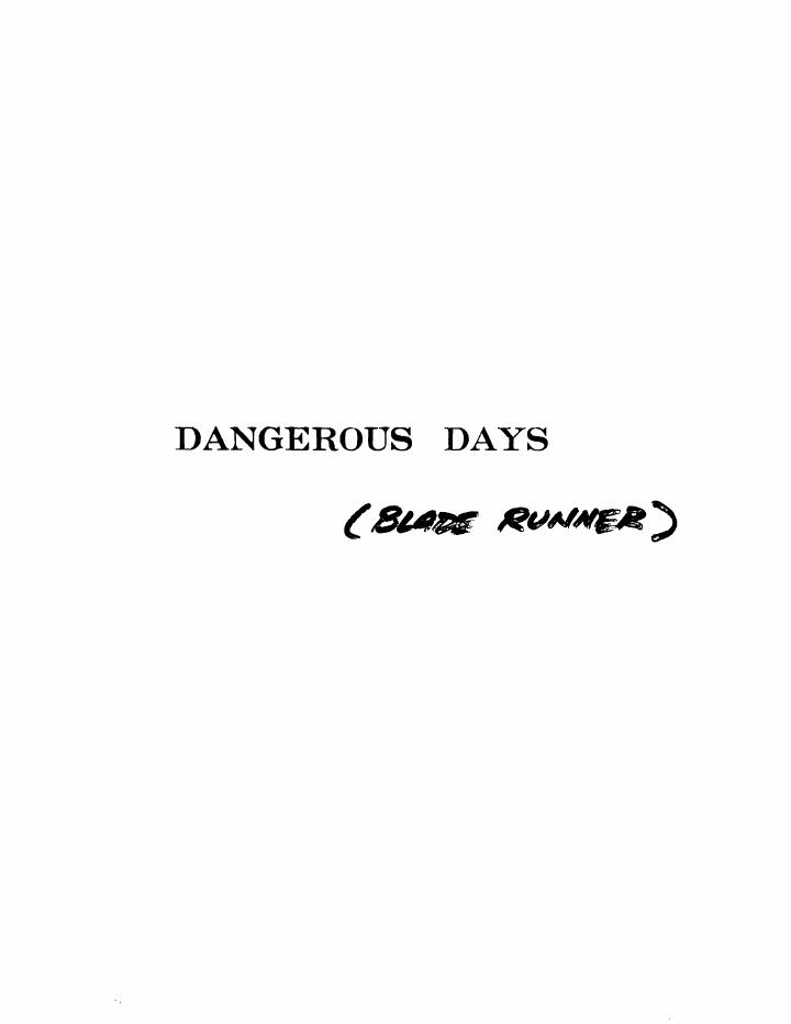 Blade Runner (1982) screenplay PDF first page