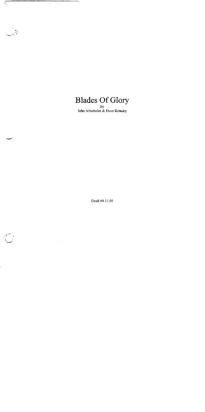 Blades of Glory screenplay first page