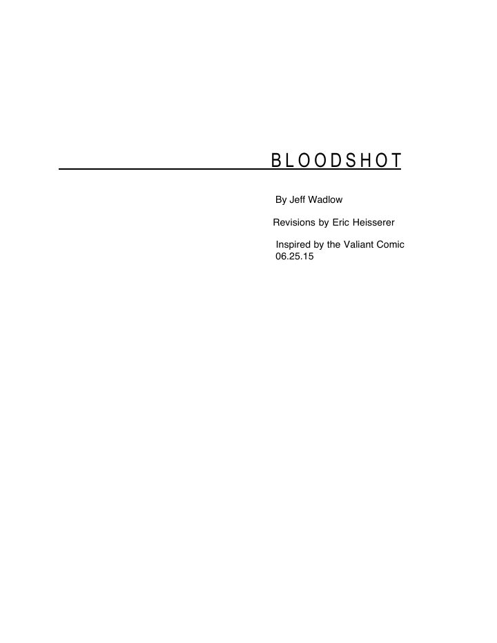 Bloodshot screenplay first page