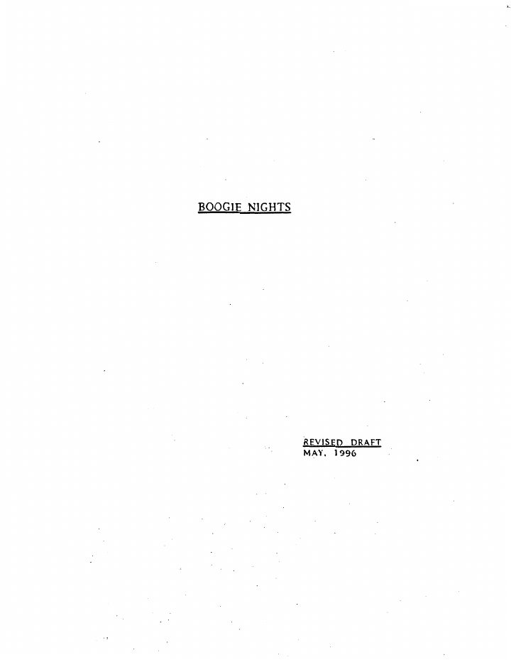 Boogie Nights screenplay first page