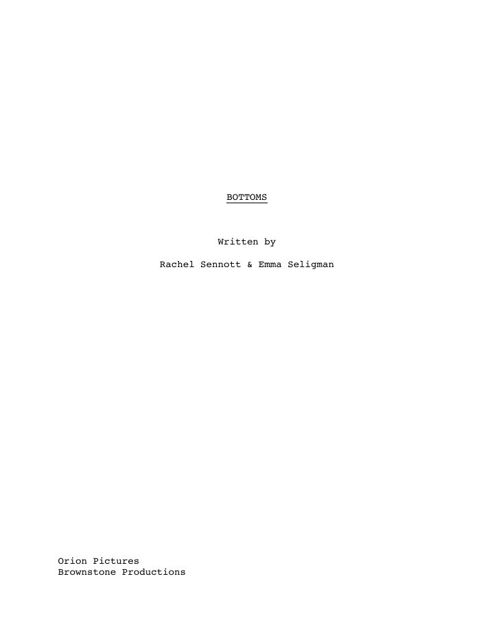 Bottoms screenplay first page