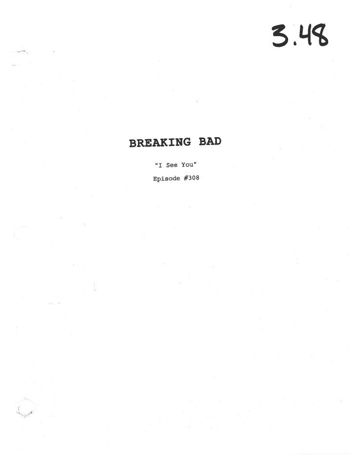 Breaking Bad: 308: I See You screenplay first page