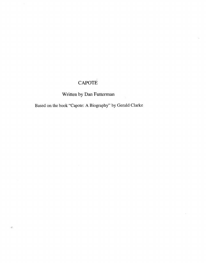Capote screenplay first page