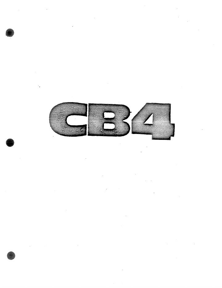 CB4 screenplay first page