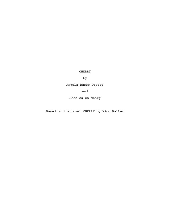 Cherry screenplay first page