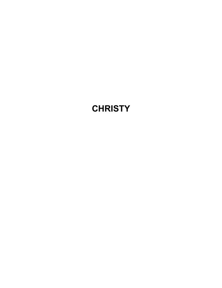 Christy screenplay first page
