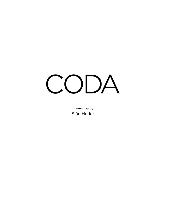 CODA screenplay first page