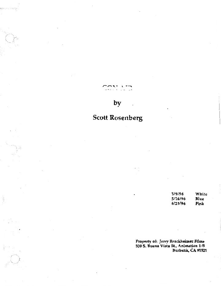 Con Air screenplay first page