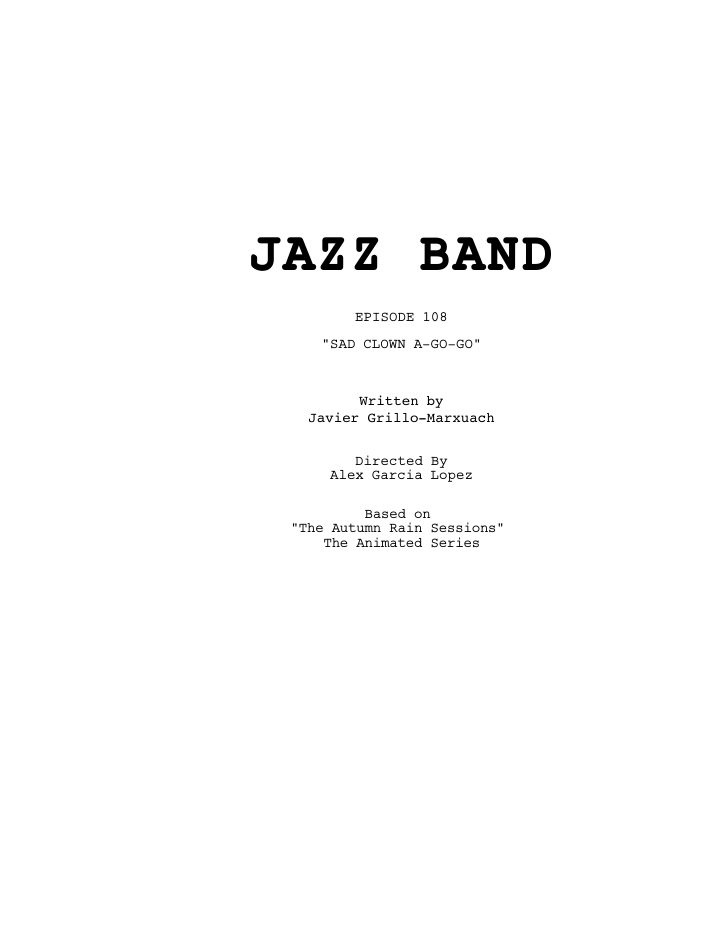 Cowboy Bebop: 108: Sad Clown A-Go-Go screenplay first page