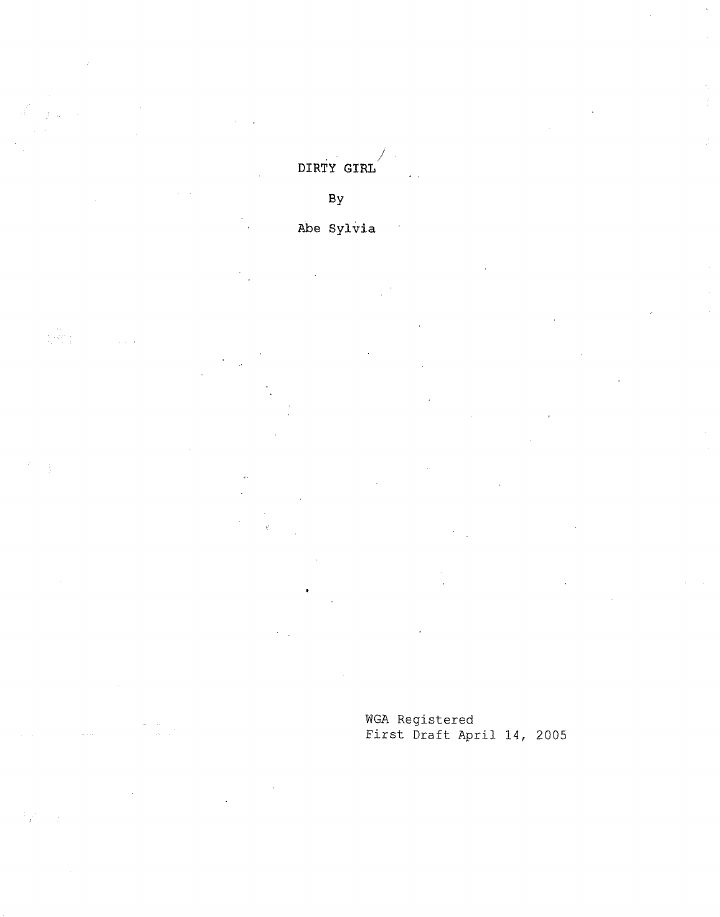 Dirty Girl screenplay first page