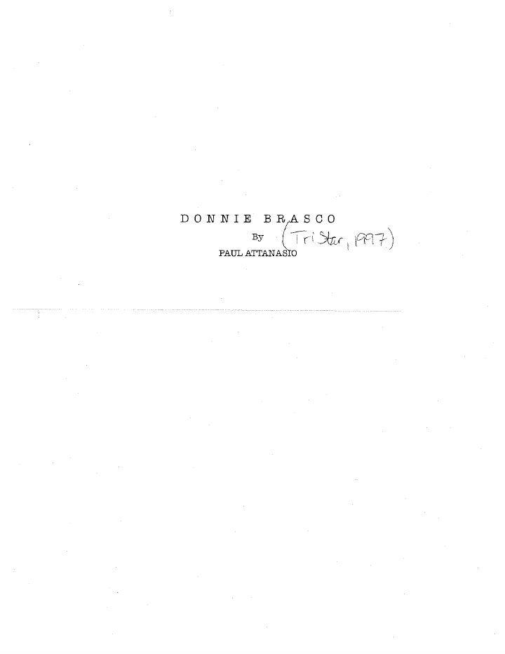 Donnie Brasco screenplay first page