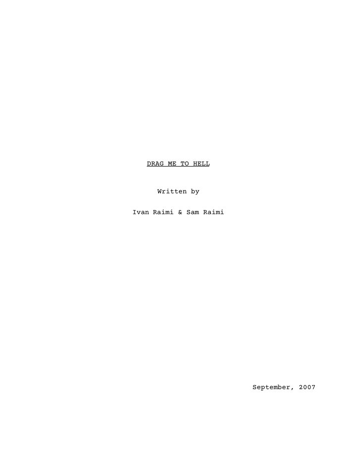 Drag Me to Hell screenplay first page