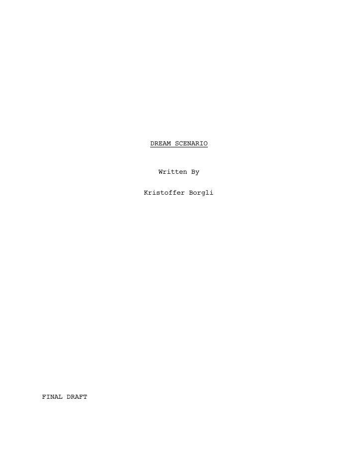 Dream Scenario screenplay first page