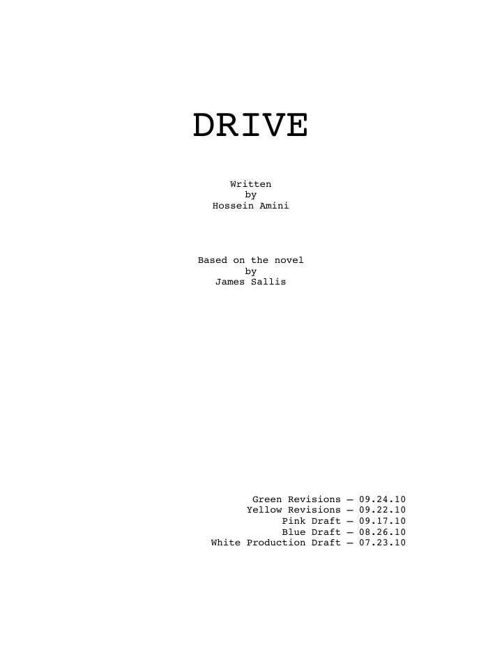 Drive screenplay first page