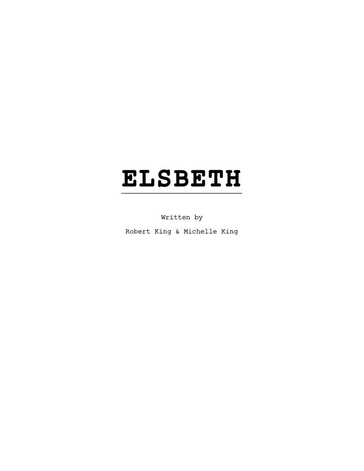 Elsbeth: 101: Pilot screenplay first page
