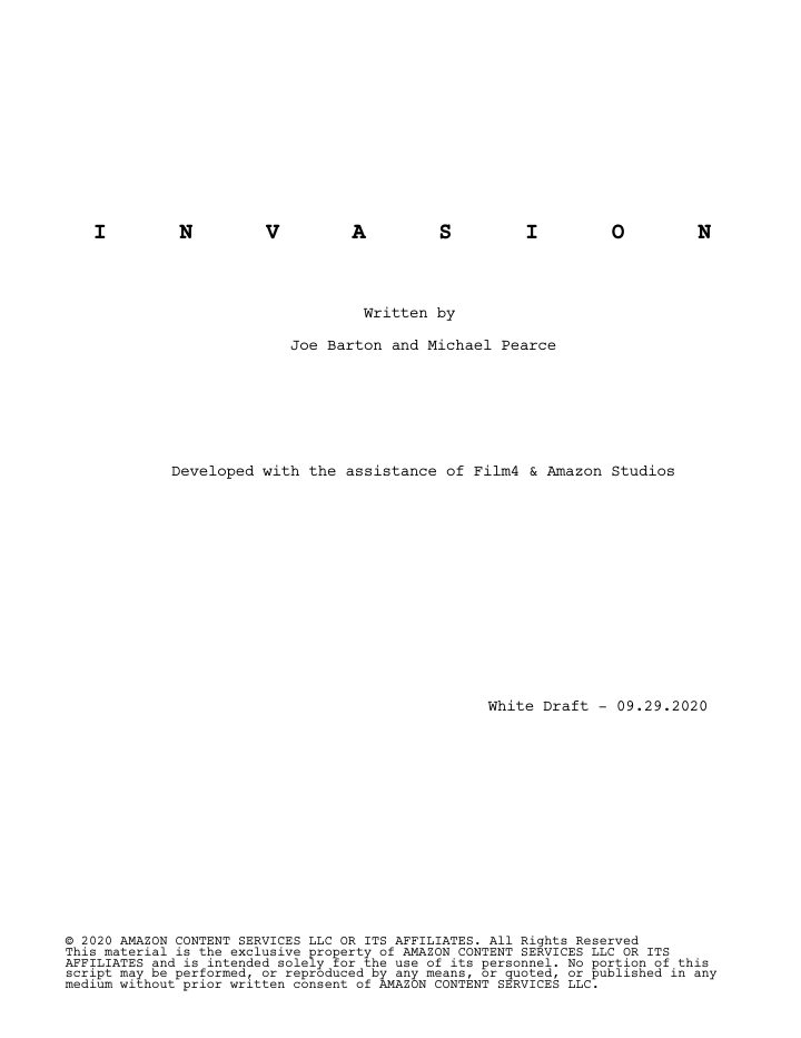 Encounter screenplay first page