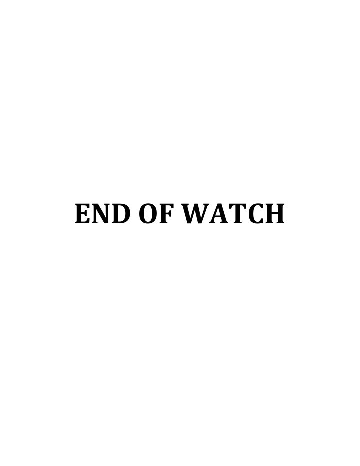 End of Watch screenplay first page