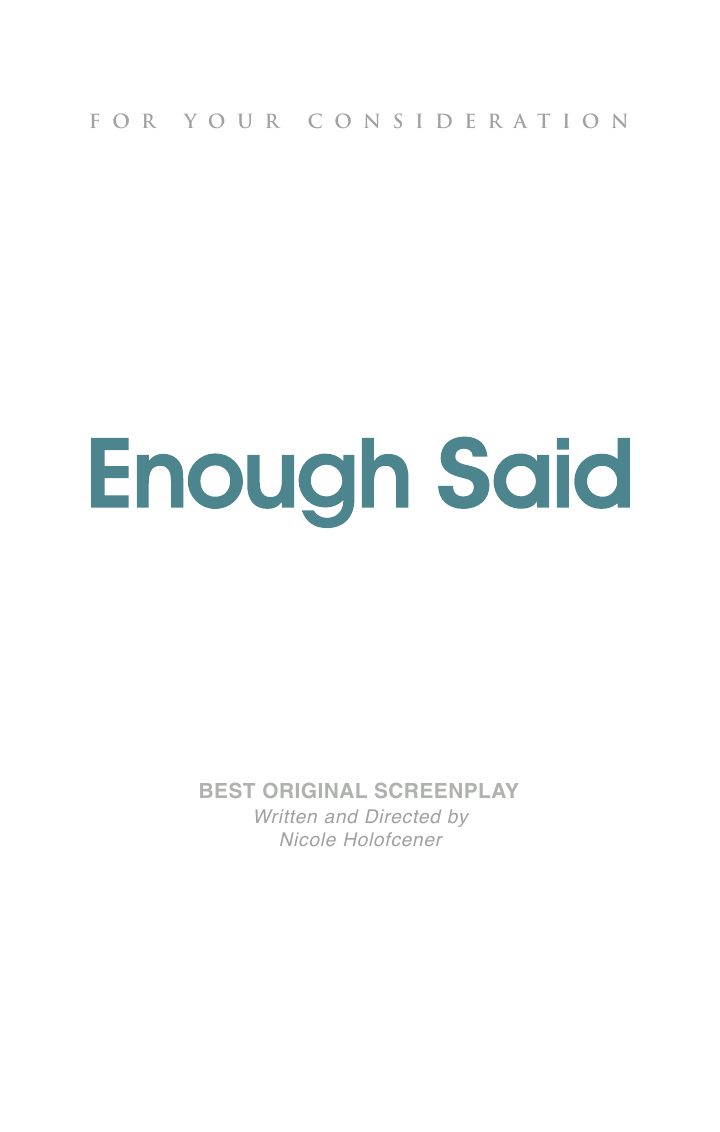 Enough Said screenplay first page