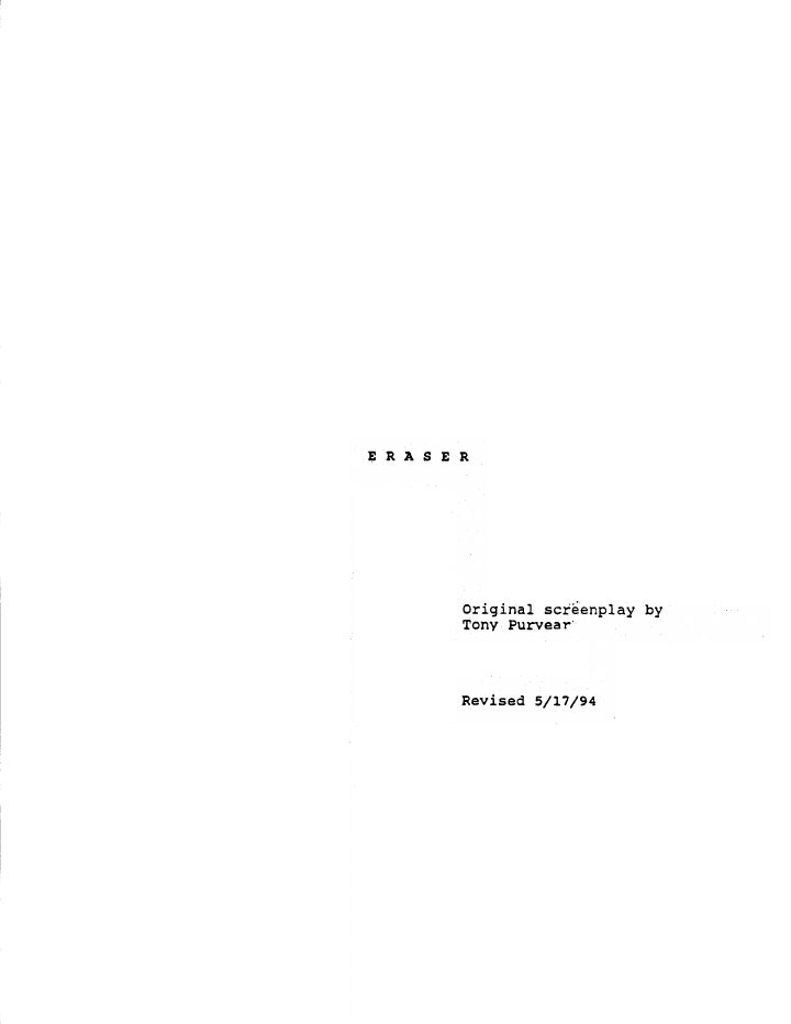 Eraser screenplay first page