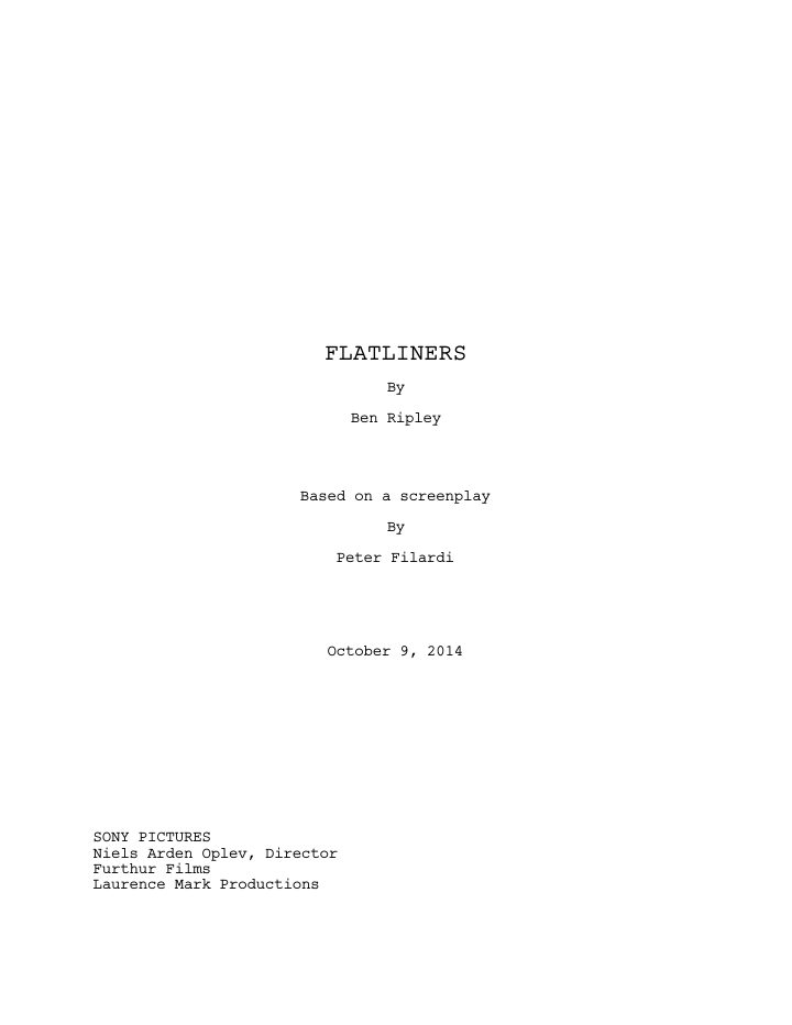 Flatliners screenplay first page
