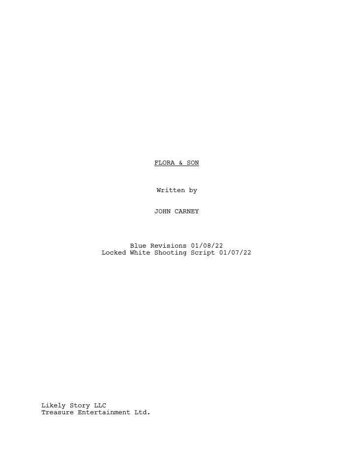 Flora and Son screenplay first page