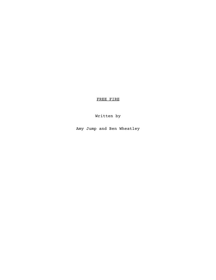 Free Fire screenplay first page