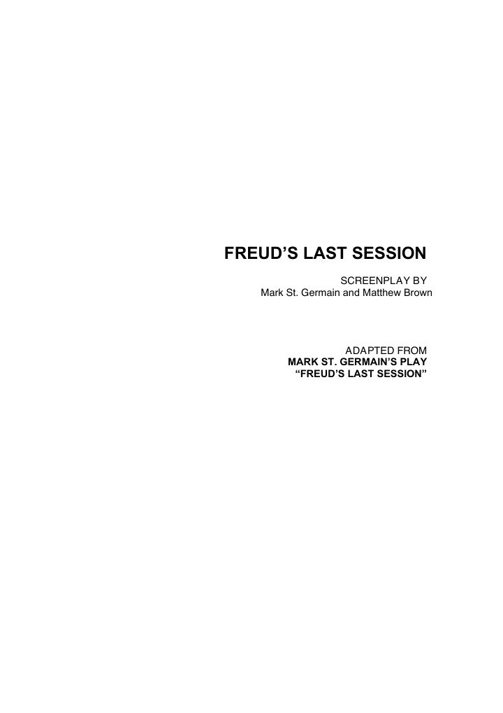 Freud's Last Session screenplay first page