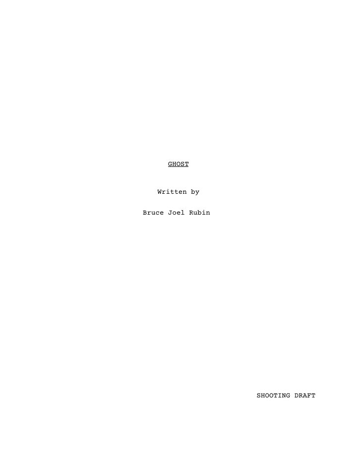 Ghost screenplay first page