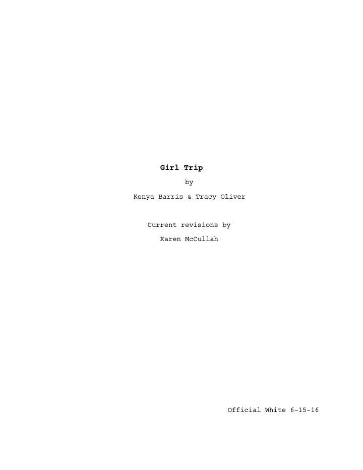 Girls Trip screenplay first page