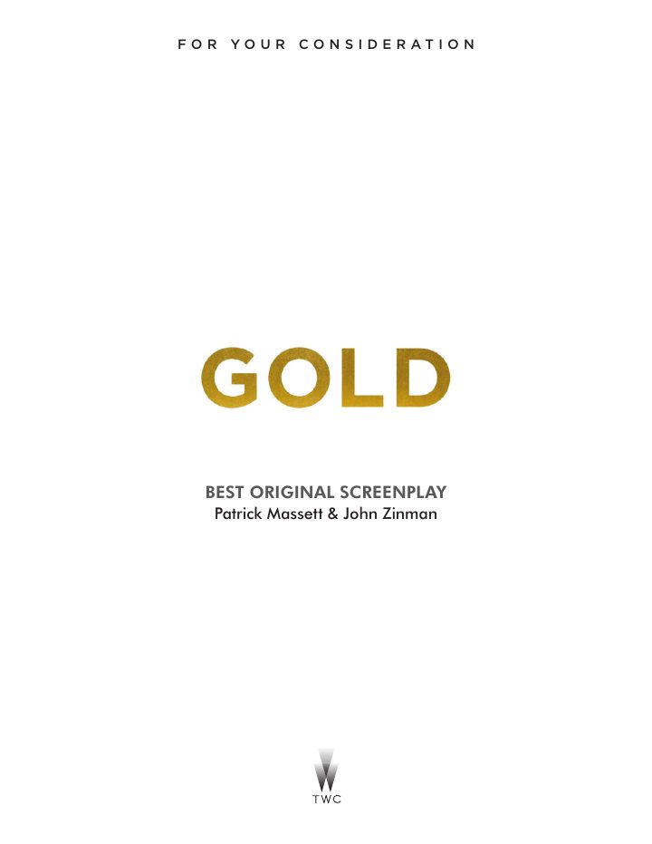 Gold screenplay first page