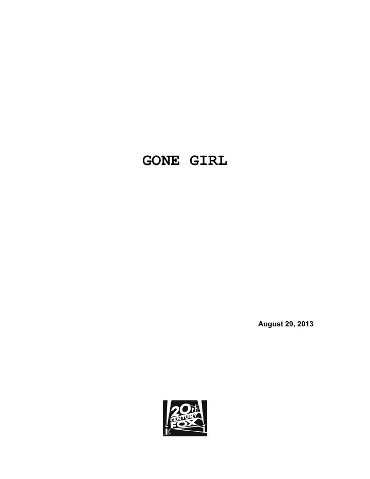 Gone Girl (2014) screenplay PDF first page